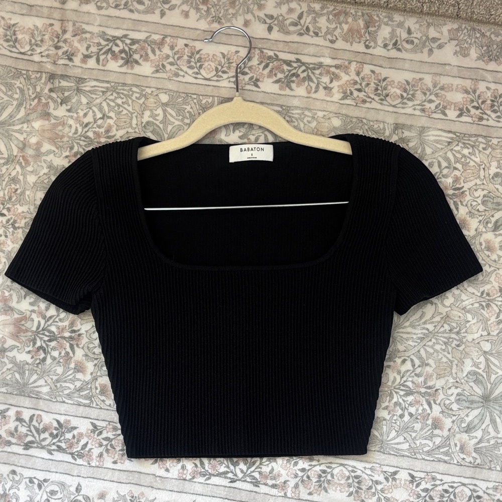 Babaton Sculpt Knit Squareneck Top